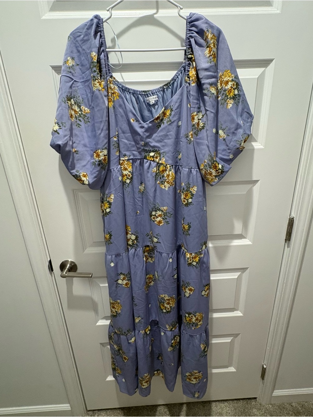 Baltic Born Lavender Maxi Dress with Yellow Floral Print
